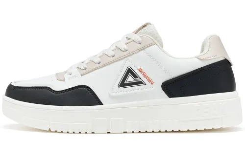 Peak Air Force One, versatile retro trend, shock-absorbing, lightweight and breathable, low-top sneakers, men's style, beige and black