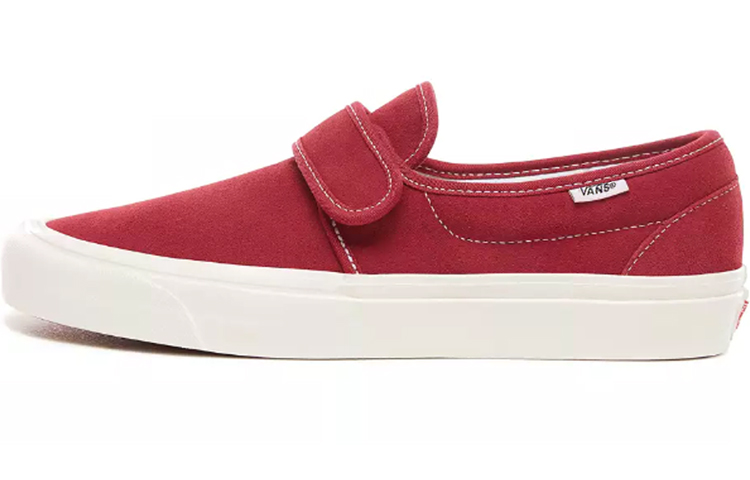 Vans Slip-on series 47 V Dx Velcro low-cut sneakers for men and women, red and white