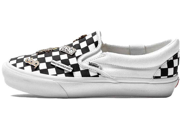 Ubiq x Vans Slip on Series VLT LX The Perfect V Low Top Skateboard Shoes Unisex Black White