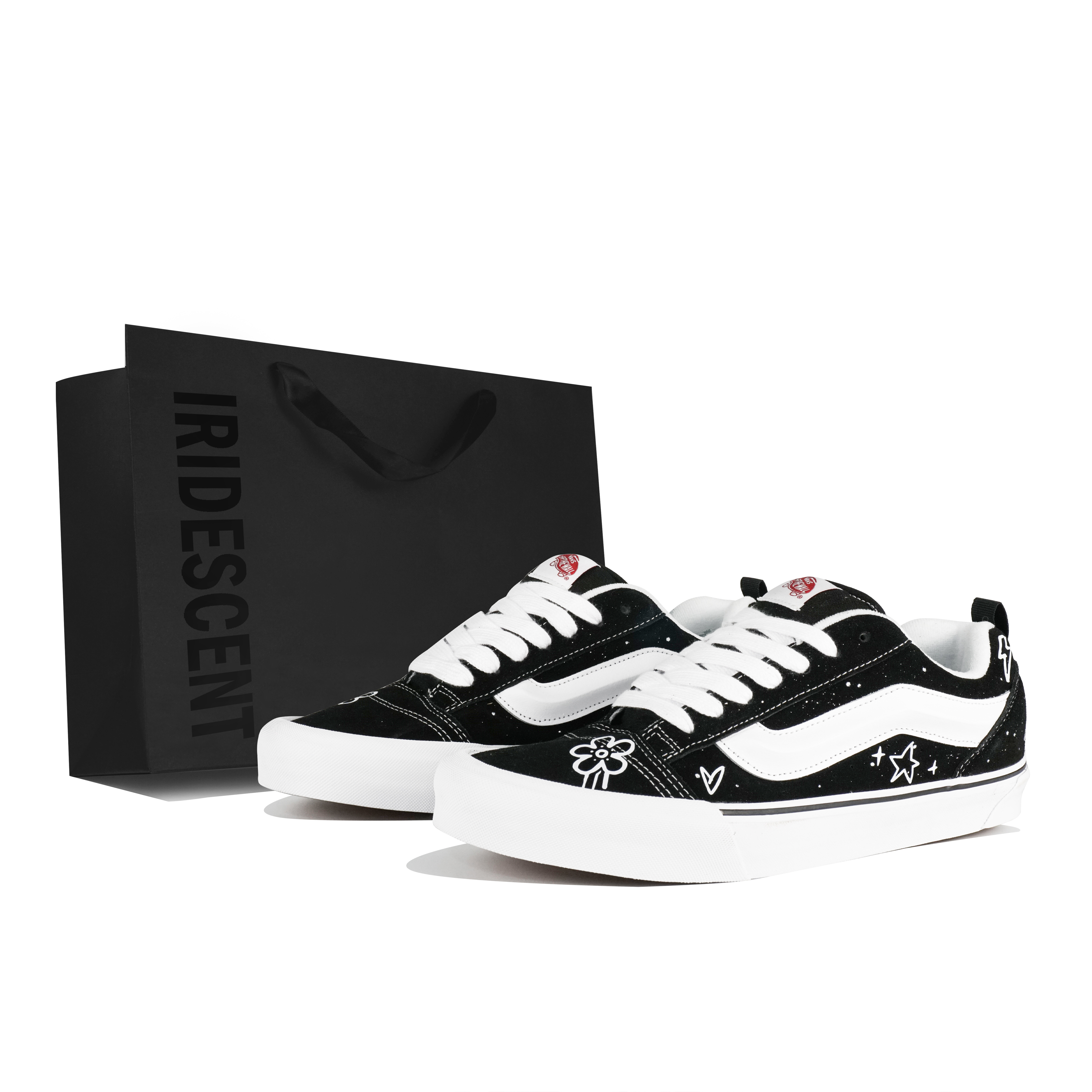 Vans Knu Skool Abrasion Resistant Abrasion Resistant Low top Skateboard Shoes Unisex Black White