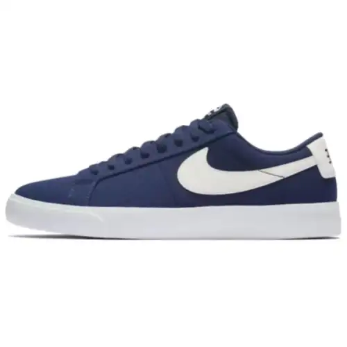 Nike Blazer Vapor Cushioning, Wear Resistant Low top Skateboard Shoes Men's Blue White