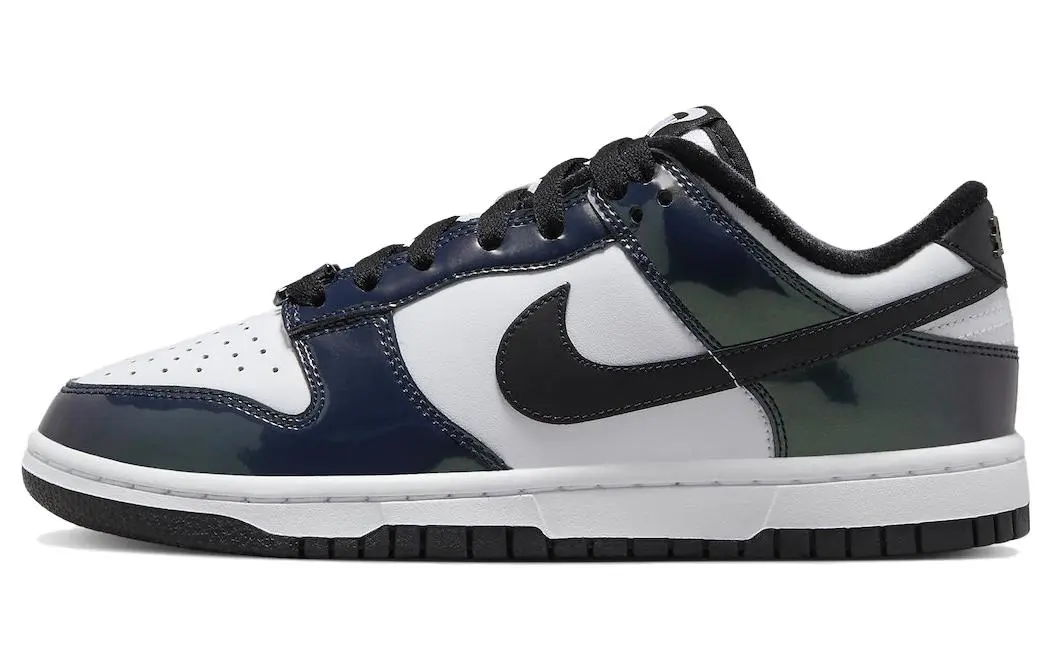 Nike Dunk SE 'Just Do It' Low top Skateboard Shoes Women's White Dark Blue