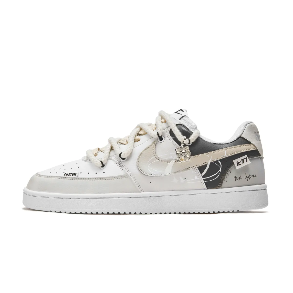 Nike Court Vision 1 Ic77 Lost Sandbank Slip Resistant Abrasion Resistant Slip Resistant Abrasion Resistant Low top
