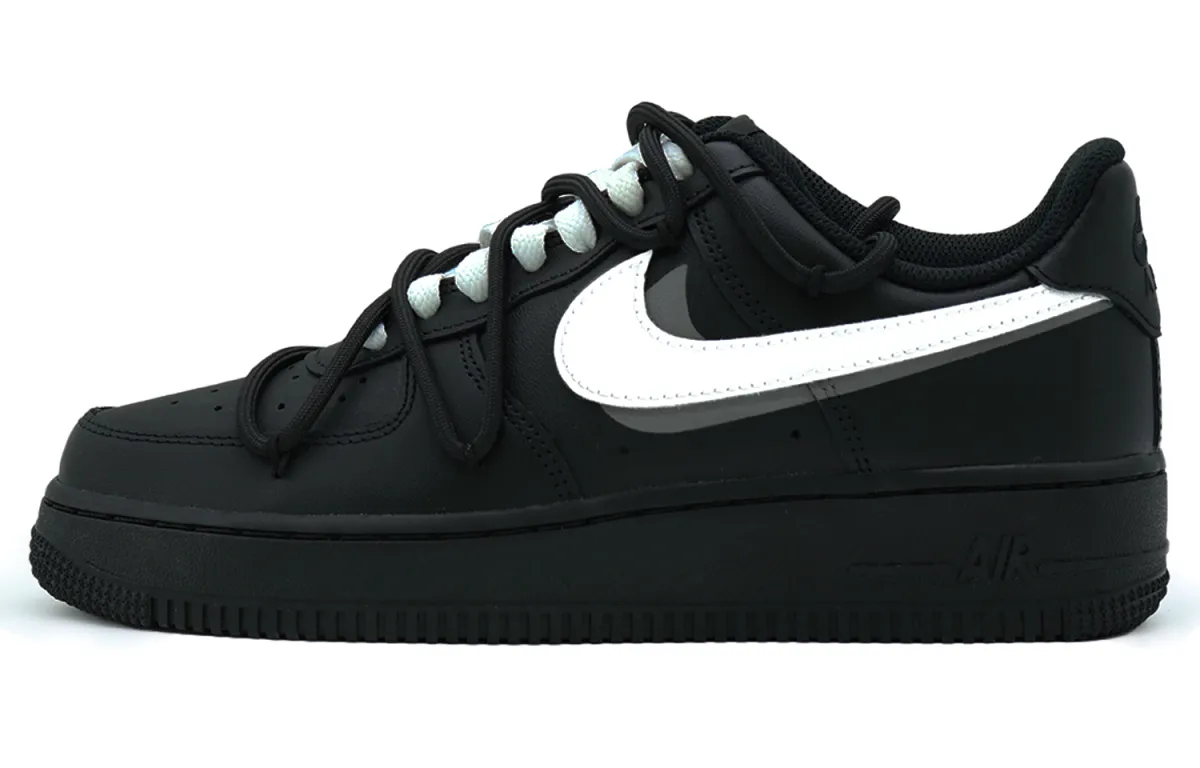 Nike Air Force 1 Slip Resistant Slip Resistant Low top Skateboard Shoes Unisex Black White