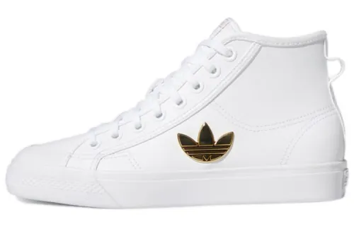 Adidas Nizza Trefoil Hi Cloud White Gold Metallic Women's