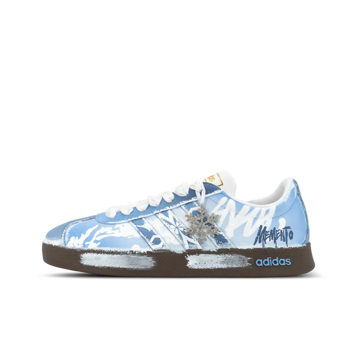 Adidas Vl Court Classic Icy Snow Amusement Park Low top Skateboard Shoes Unisex Blue
