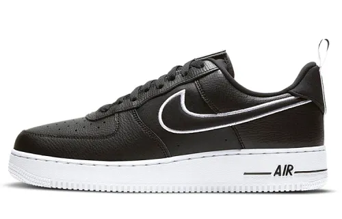 Nike Air Force 1 Low Black White Contrast Swoosh
