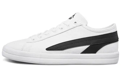 Kappa Fabric Coverage Slip Resistant Coverage Slip Resistant Low top Skateboard Shoes Unisex White
