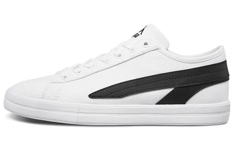 Kappa Fabric Coverage Slip Resistant Coverage Slip Resistant Low top Skateboard Shoes Unisex White
