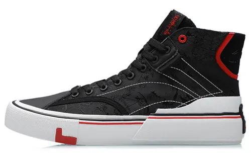 Li Ning Wave Coverage Thermal Slip Resistant High top Skateboard Shoes Men's Black