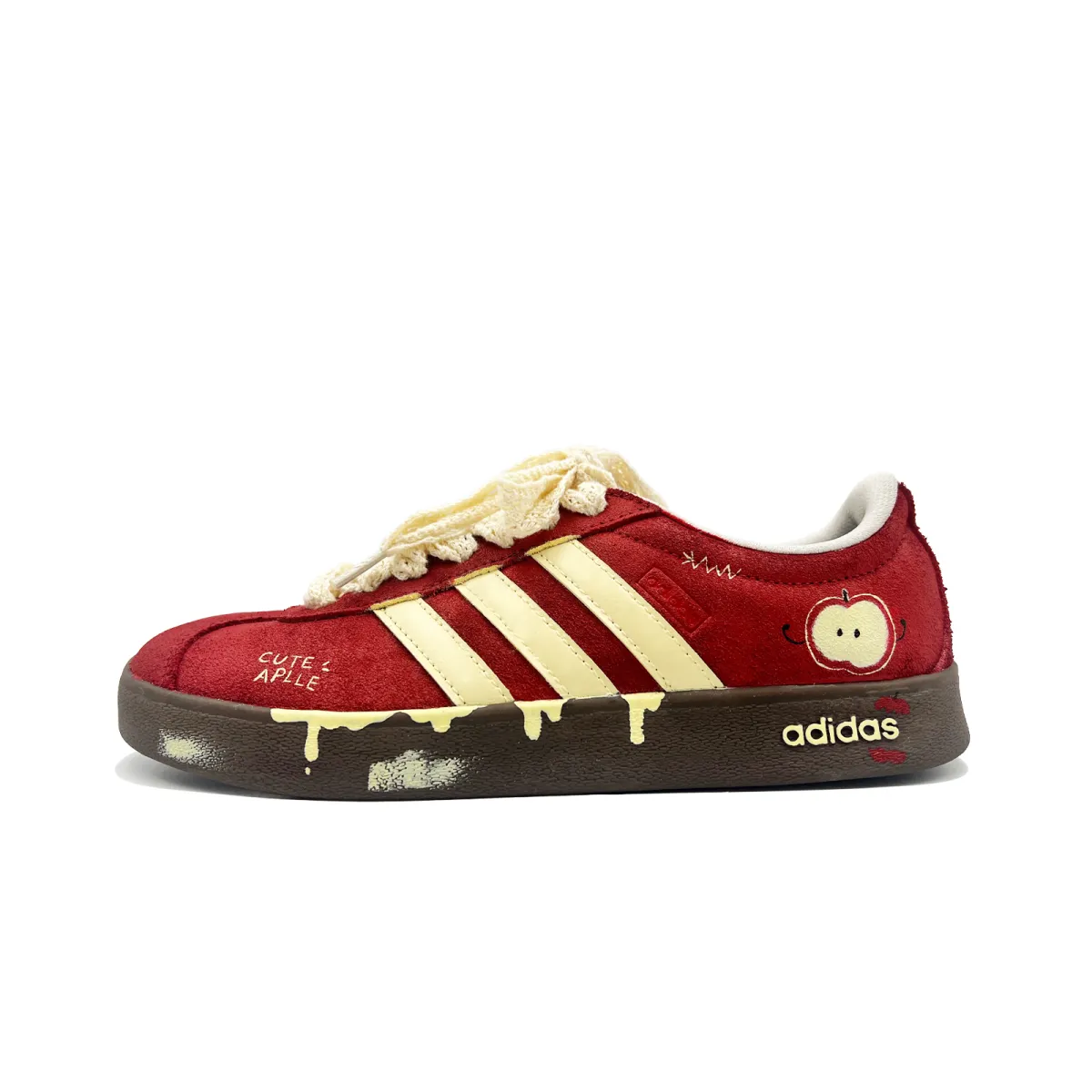 Adidas VL COURT 2.0 Lifestyle Fresh Look Apple Cushioning Abrasion Resistant Cushioning, Wear Resistant Low top