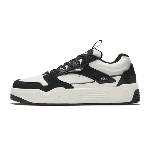 ANTA C37 Series Skateboard Shoes Men's Low Top Ivory White/Black