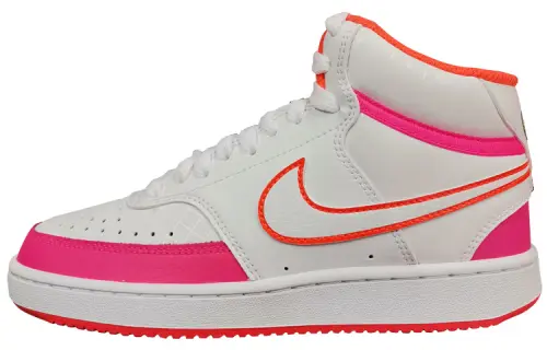 Nike Court Vision Mid Shoes For White/Pink Women's