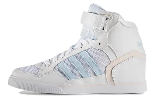 Adidas Originals Extaball Up Slip Resistant Mid top Skateboard Shoes Women's White Blue