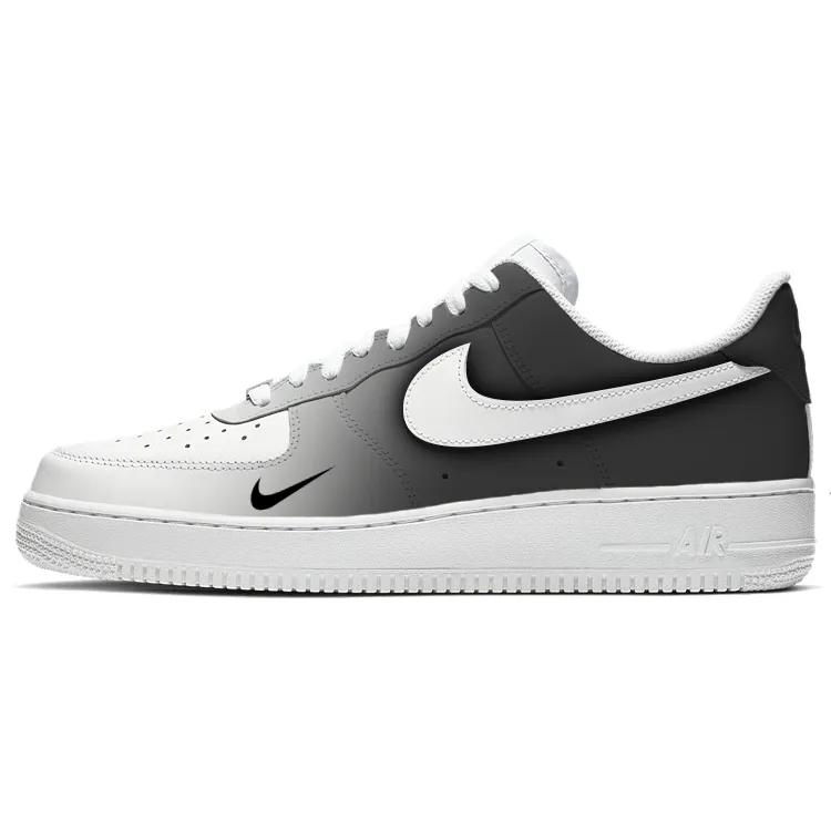 Nike Air Force 1 Slip Resistant Low top Skateboard Shoes Unisex Black White