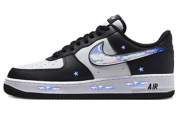 Nike Air Force 1 Non slip Lightweight Low top Skateboard Shoes Men's White Black