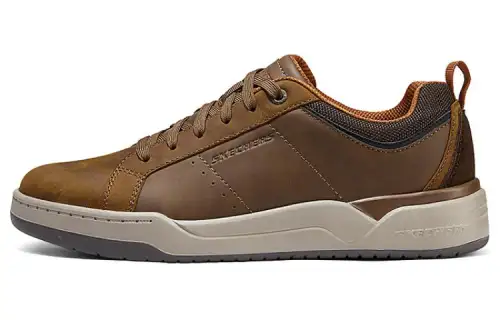 Skechers Abrasion Resistant Low top Skateboard Shoes Men's Dark Brown