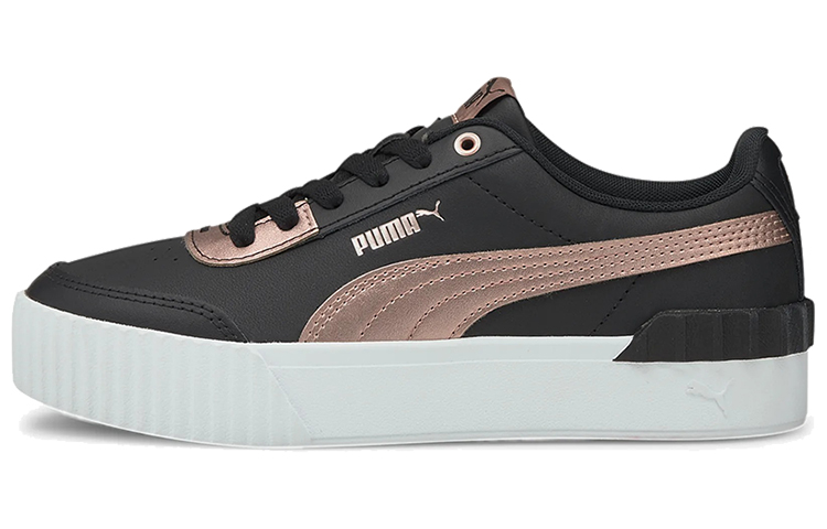 PUMA Carina Lift Metallic Black/Gold Casual Low Board Shoes Women's