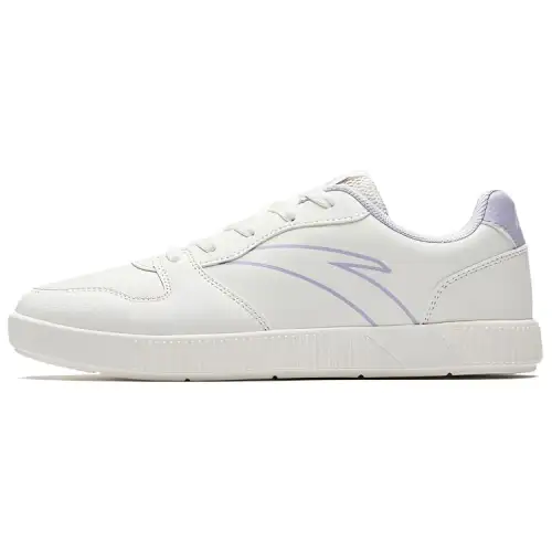 Anta Textile, Synthetic Leather Abrasion Resistant Lightweight Height Increasing Low top Skateboard Shoes Women's White