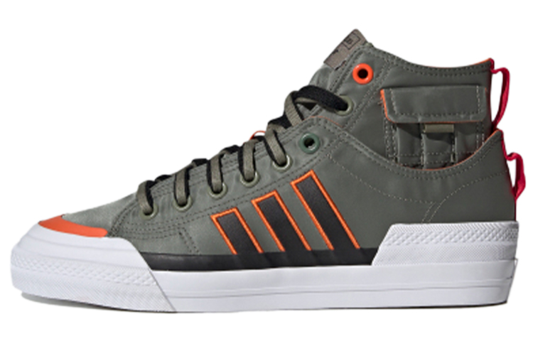 Кеды adidas originals NIZZA Hi Dl (зелено-белые) — фото 1