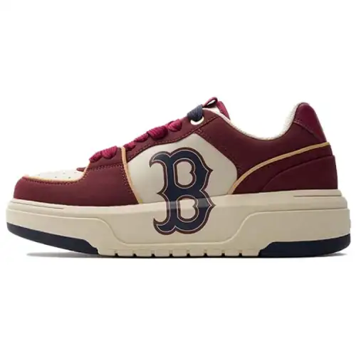 MLB Chunky Liner Slip Resistant Abrasion Resistant Low top Skateboard Shoes Unisex Burgundy
