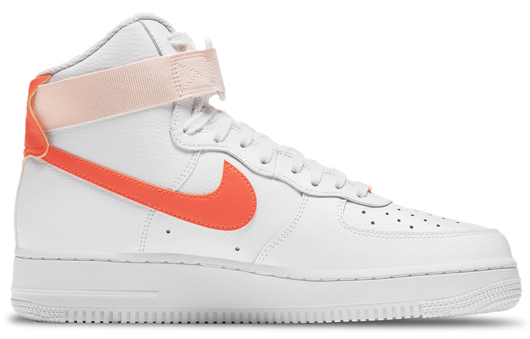 Женские кеды Nike Air Force 1 "Orange Pearl" (бело-оранжевые) — фото 2