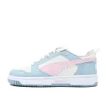 PUMA Rebound V6 Mist Plain Slip Resistant Abrasion Resistant Low top Skateboard Shoes Women's Blue Pink