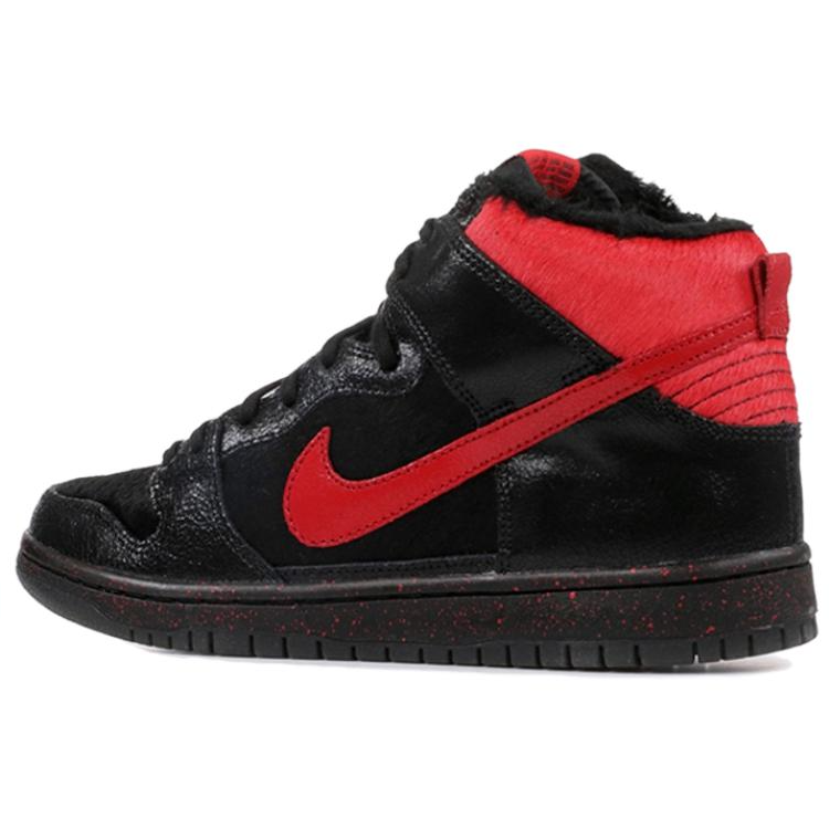 Мужские кеды Nike Dunk SB Krampus (черно-красные) — 黑/体育红 — фото 4