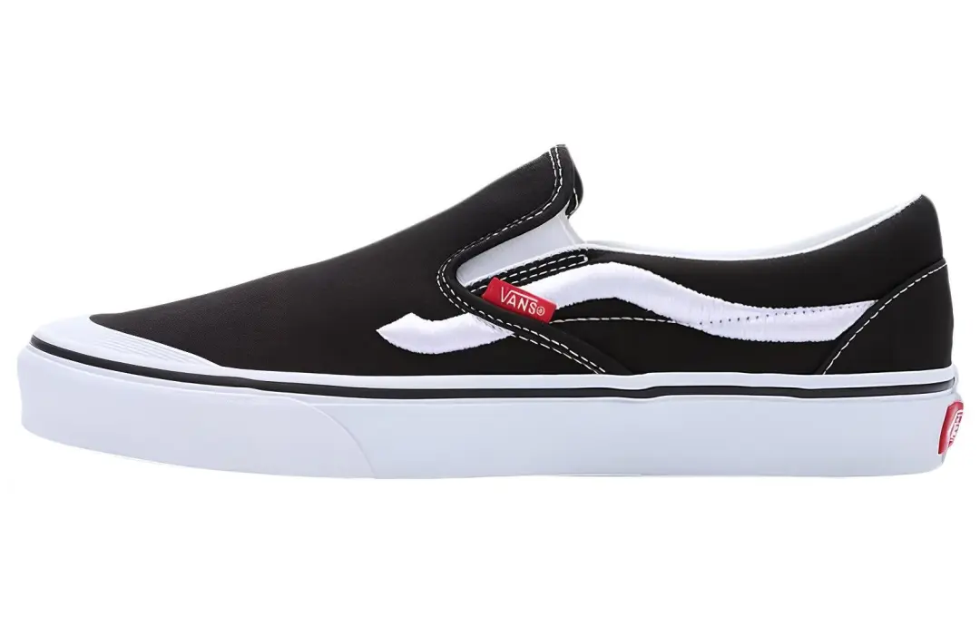 Slip-On Classic Vans 138 'Sidestripe Black'