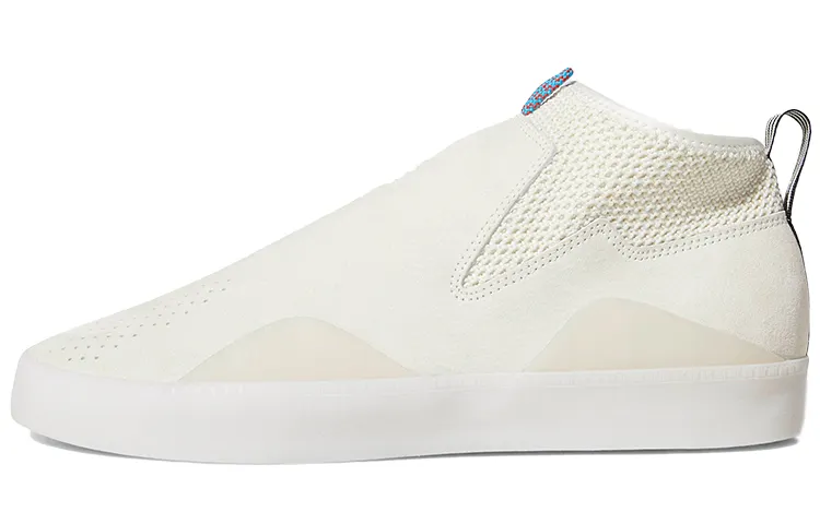 Adidas Originals 3ST.002 Suede Abrasion Resistant Mid top Skateboard Shoes Men's Ecru