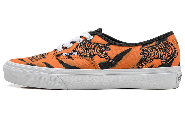 Vans Unisex Authentic Low Top Sneakers Black/Orange