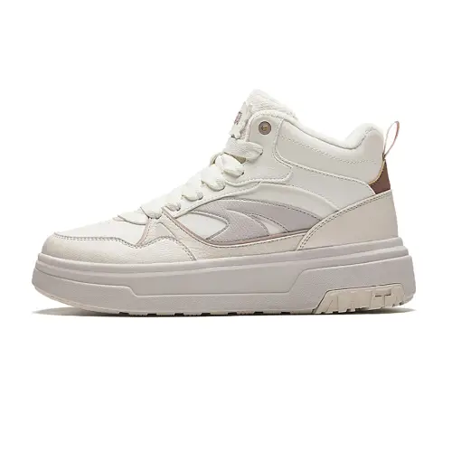 Anta Pancake Fleece Lined Comfortable Fashion Thermal Abrasion Resistant Lightweight High top Skateboard Shoes Women's