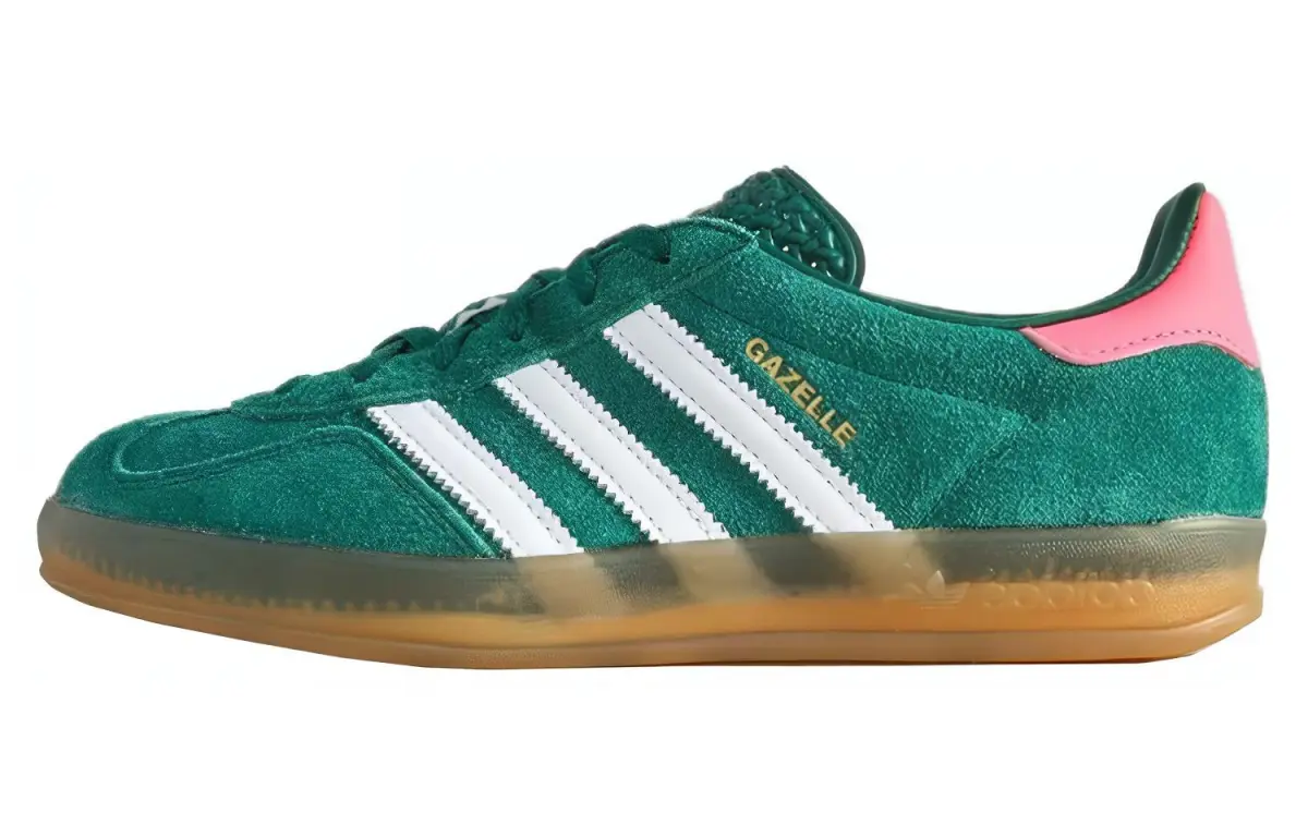 Adidas Originals Gazelle Indoor Collegiate Green Lucid Pink Women's