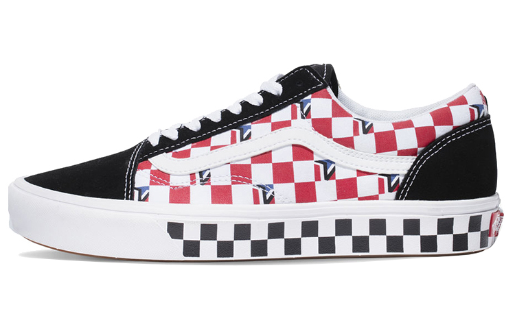 Vans Comfycush Old Skool Dimension In Checkerboard 'Black Red Blue'