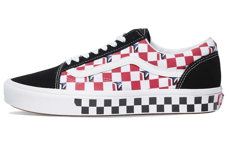 Vans Comfycush Old Skool Dimension In Checkerboard 'Black Red Blue'
