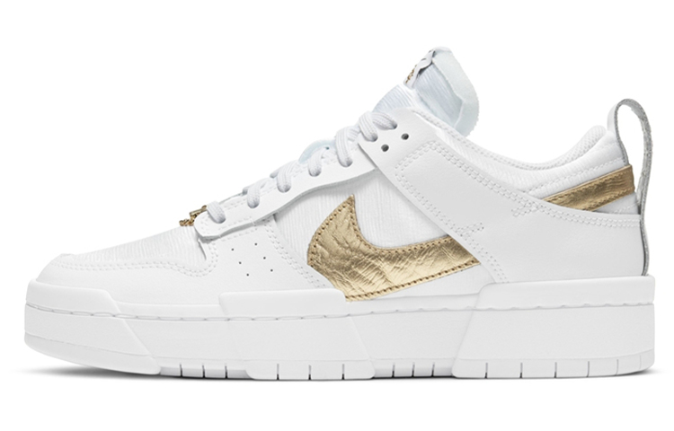 Женские кеды Nike Dunk Disrupt Low (бело-золотой)