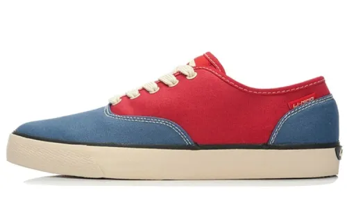 Li Ning Casual Slip Resistant, Abrasion Resistant, Lightweight, Breathable Low top Skateboard Shoes Men's Red Blue