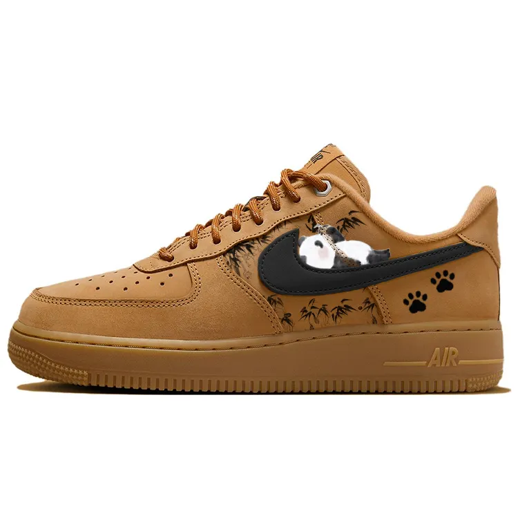 Nike Air Force 1 Slip Resistant Low top Skateboard Shoes Women's Brown