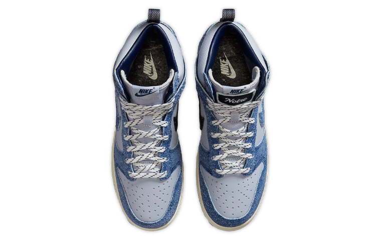 Кеды Nike x Notre AB Notre "Midnight Navy" (серо-голубые) — фото 4