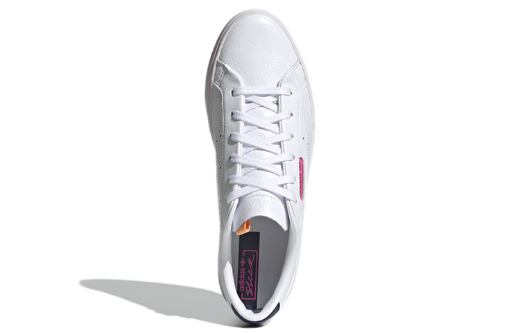 Женские кеды adidas originals Sleek (бело-розово-голубые) — фото 5