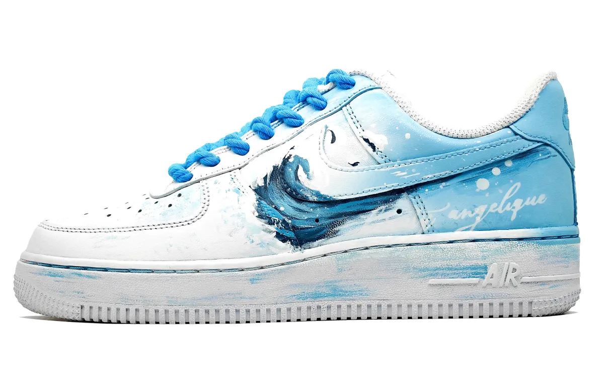 Nike Air Force 1 Air Force 1, Wave Sky Abrasion Resistant Abrasion Resistant Low top Skateboard Shoes Unisex