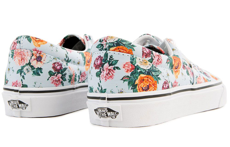 Женские кеды Vans Era Garden Floral Print (бело-голубые) — фото 4