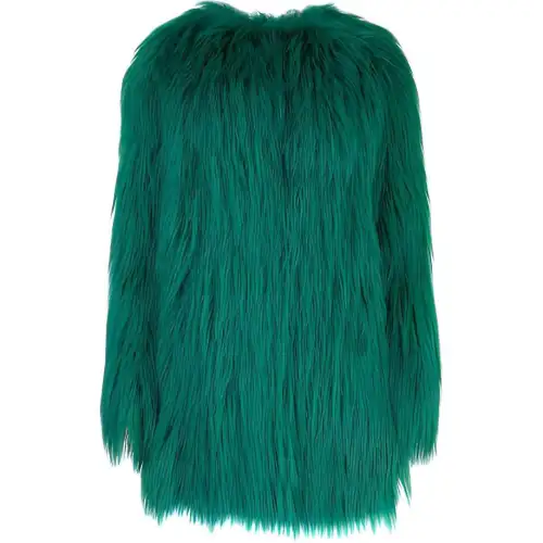PRADA Furs Women's Green Collarless Moderate