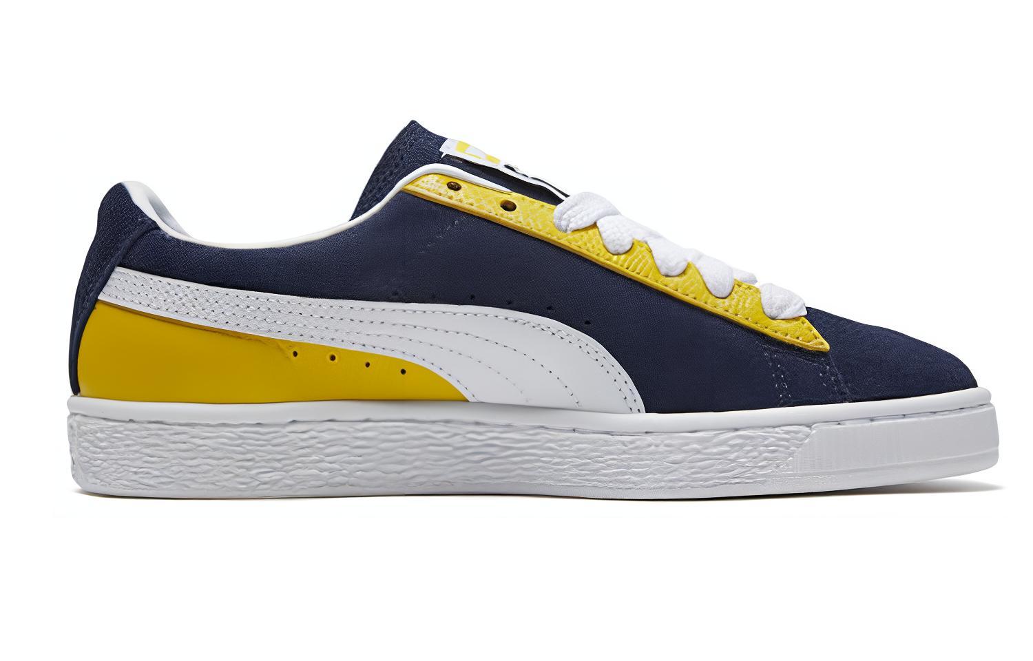 Женские кеды PUMA Suede Classic Block (сине-желтый) — фото 2