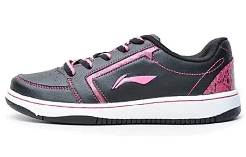 Li Ning Skateboard Shoes Women's Low Top Black/Pink