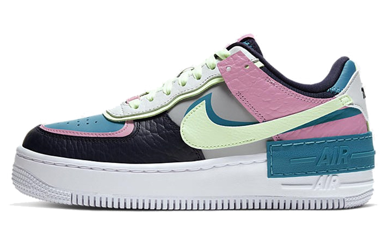 Женские кроссовки Nike Air Force 1 Shadow SE (черно-розово-зеленый) — Чёрныйрозовыйзелёный — фото 1