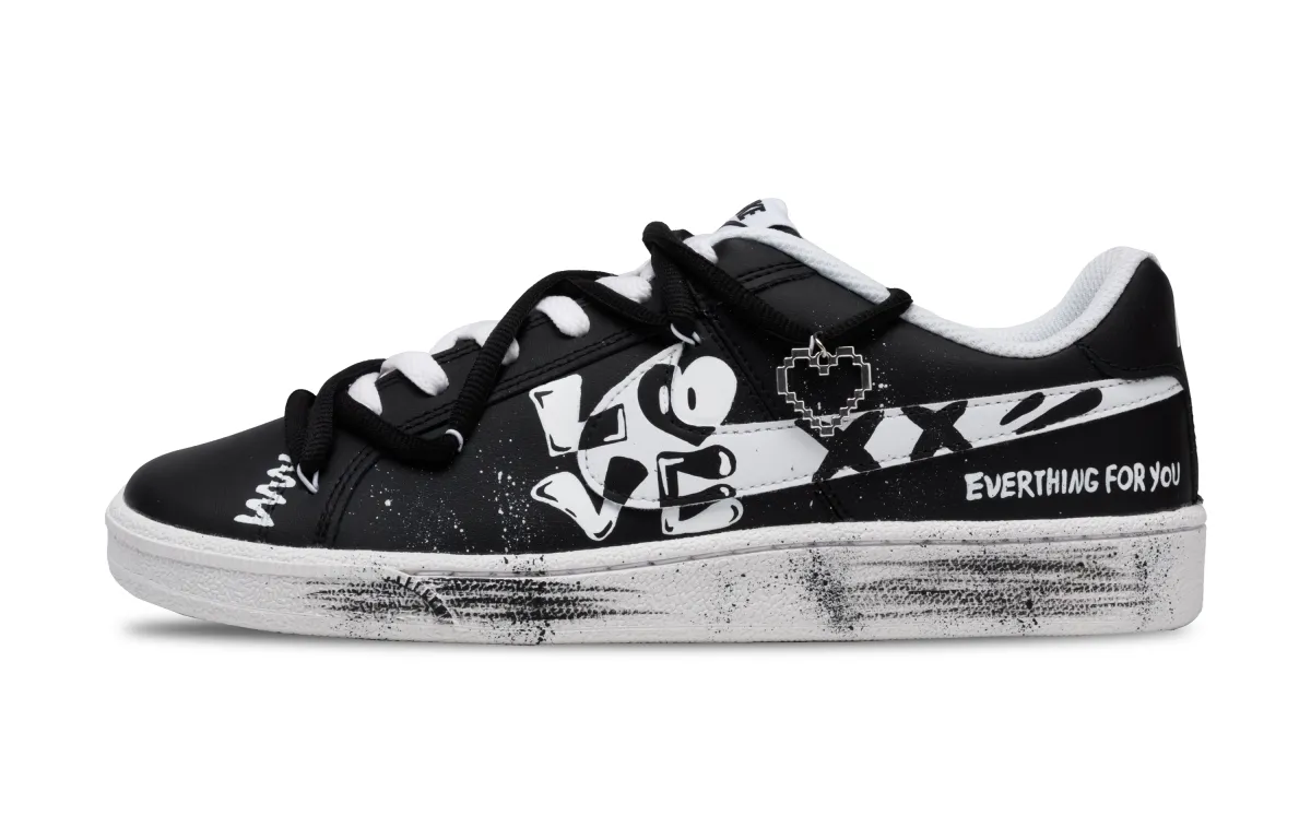 Nike Court Royal Low top Skateboard Shoes Men's Black White