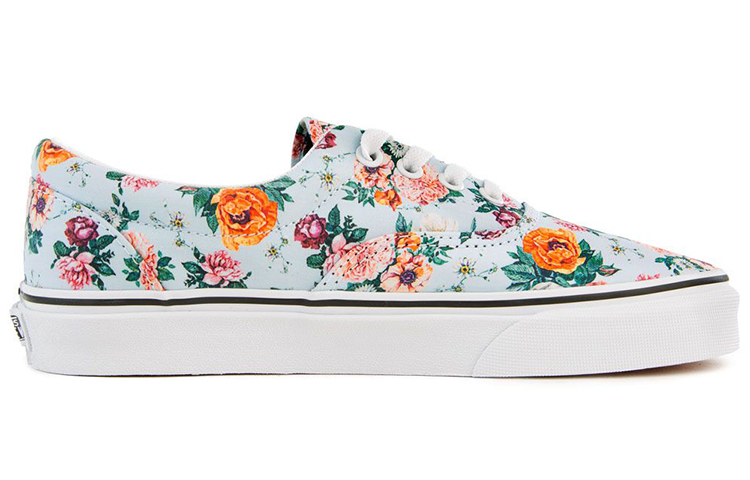 Женские кеды Vans Era Garden Floral Print (бело-голубые) — фото 2