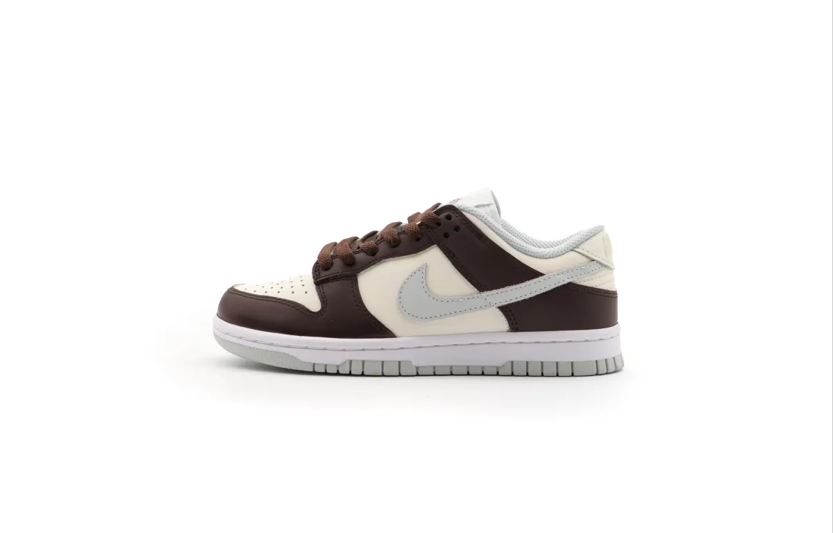 Nike Dunk Slip Resistant Cushioning Abrasion Resistant Low top Skateboard Shoes Women's White Brown