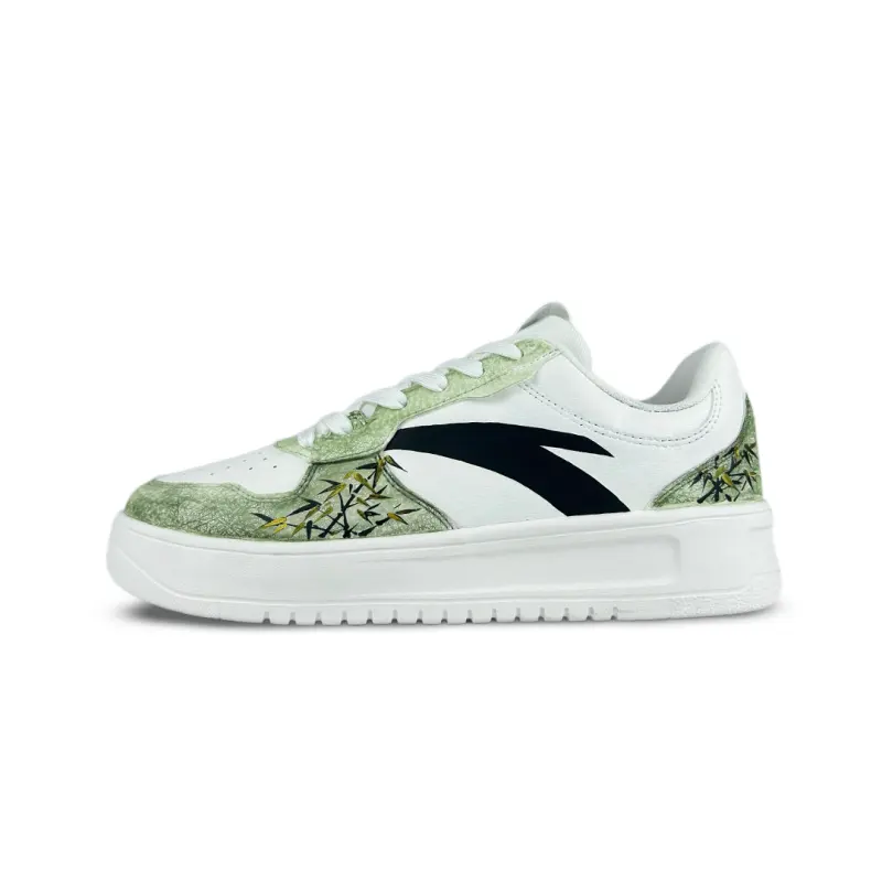 Anta Easy Slip Resistant Cushioning Low top Skateboard Shoes Unisex White